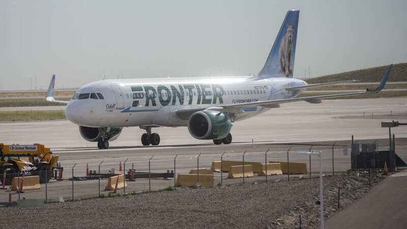 The incident happened on board a Frontier flight. File image (Image: Bloomberg via Getty Images)