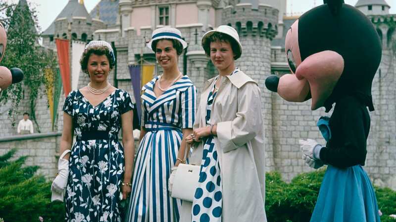 Princess Astrid of Norway, Princess Margaretha of Sweden and Princess Margaretha of Denmark at Disneyland in 1960 (Image: Getty)