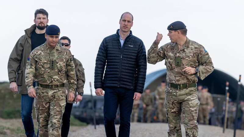 William meets members of the Armed Forces in Rzeszow, Poland (Image: Ian Vogler / Daily Mirror)