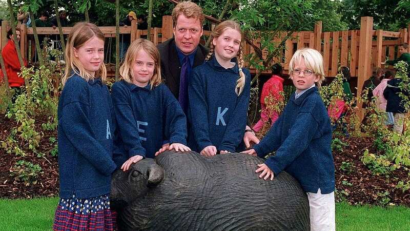 Earl Spencer with his children (left to right) Amelia, Eliza, Kitty and Louis (Image: Getty Images)