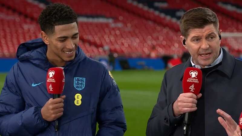 Jude Bellingham played for England on Sunday evening, and Steven Gerrard was impressed (Image: Channel 4)
