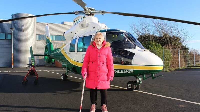Carole Attle suffered terrible injuries after she was knocked down by a bus (Image: Great North Air Ambulance / SWNS)
