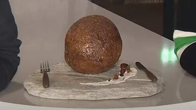 The mammoth meatball was created by Vow but has never been tasted (Image: ITV)