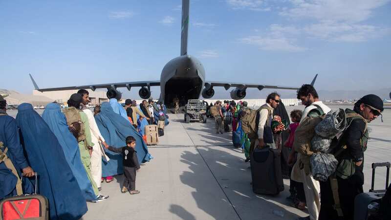 A US aircraft loads up with Afghans fleeing the Taliban amid the frantic evacuation in the summer of 2021 (Image: U.S. Air Forces Europe-Africa vi)
