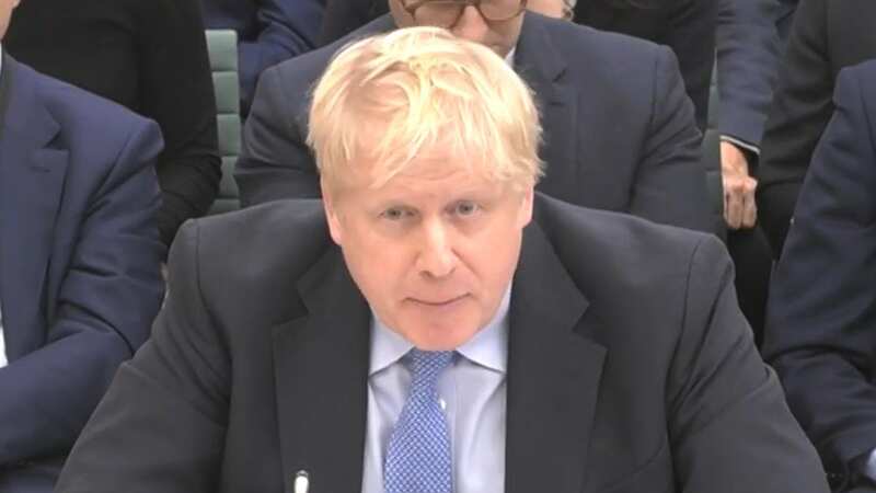 Boris Johnson giving evidence to the Privileges Committee at the House of Commons, London. (Image: PA)