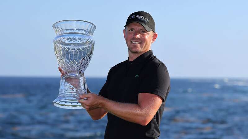 Matt Wallace celebrates winning his first PGA Tour trophy (Image: Jonathan Bachman/Getty Images)