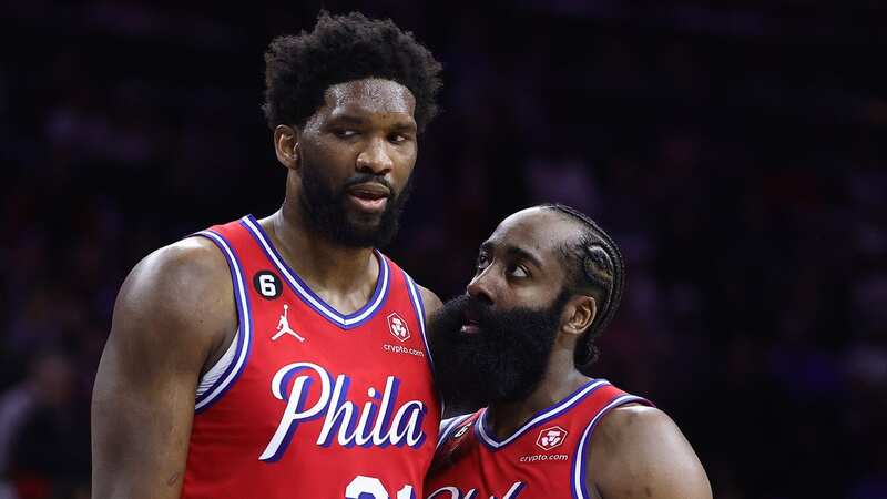 Joel Embiid and James Harden of the Philadelphia 76ers. (Image: Tim Nwachukwu/Getty Images)