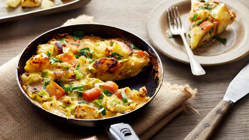 The new toolkit contains a range of delicious recipes using local produce, as well as leftovers, such as this leftover roast veg frittata (Image: Food and Drink Wales)