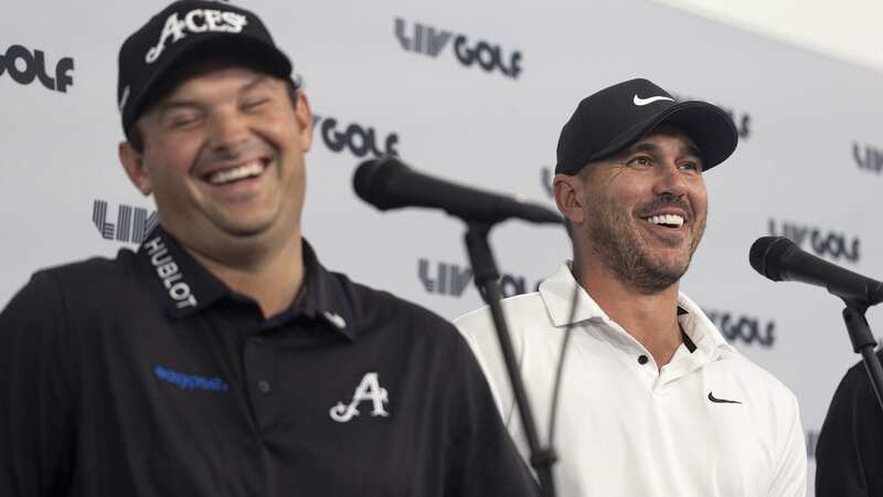 Patrick Reed and fellow LIV captain Brooks Koepka at the press conference (Image: LIV Golf/AP/REX/Shutterstock)