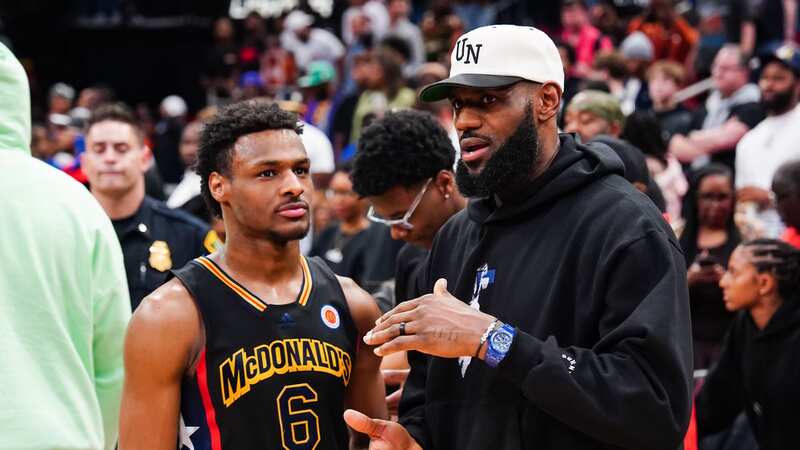Bronny James looked like the best shooter on the court in last night