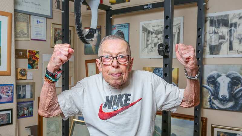 Brian has now broken the British and world record for deadlifting in his age group (Image: Joseph Walshe SWNS)