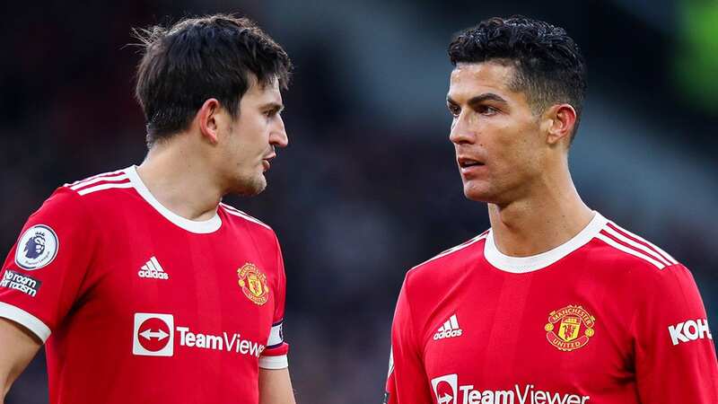 Cristiano Ronaldo (right) set his sights on Harry Maguire