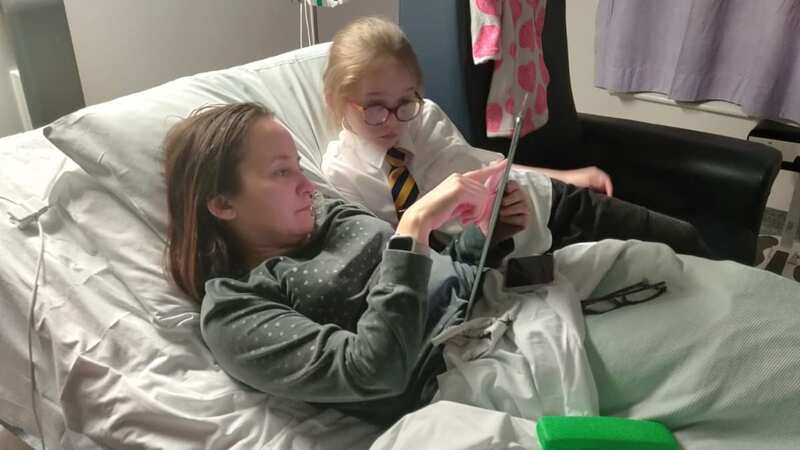 Laura Sims-Thickett with her daughter Lucy in hospital (Image: StokeSentinel)