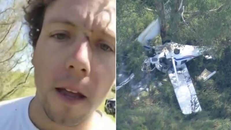 A learner pilot had to convince staff he had survived a plane crash (Image: Nine)