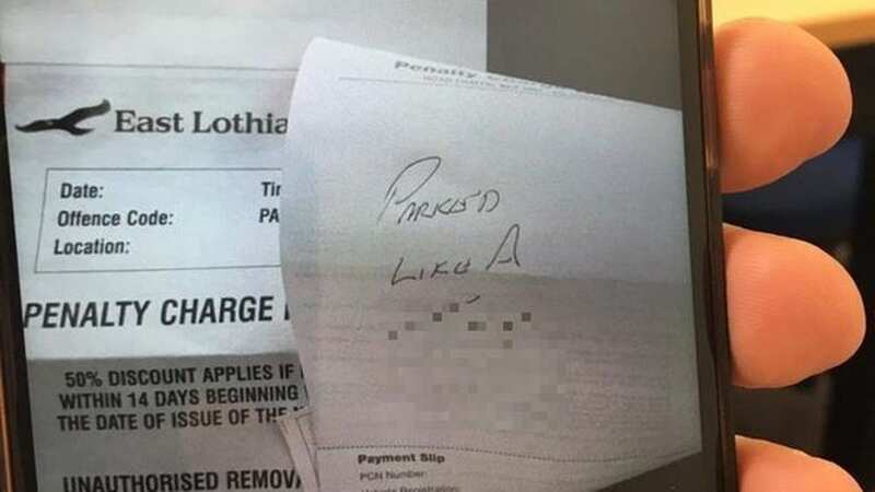 The rude note was left on the back of the parking ticket (Image: Edinburgh Live)