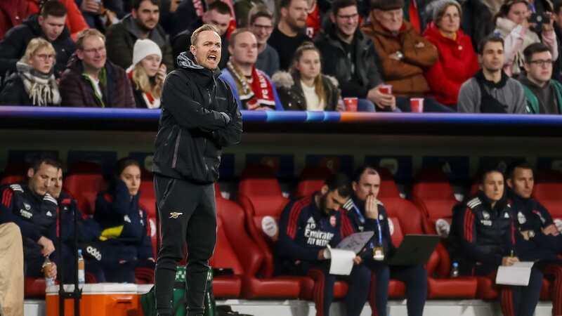 Jonas Eidevall of Arsenal WFC during their Champions League tie with Bayern