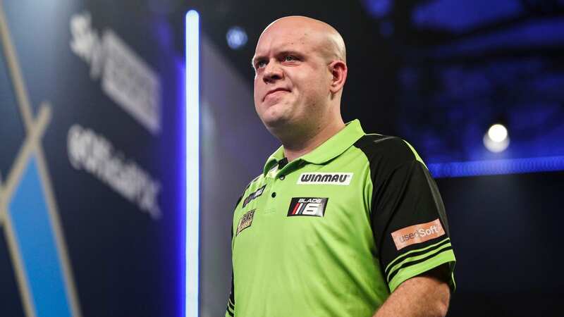 Michael Van Gerwen was dumped out at the first hurdle of the Premier League on Thursday night (Image: PA)
