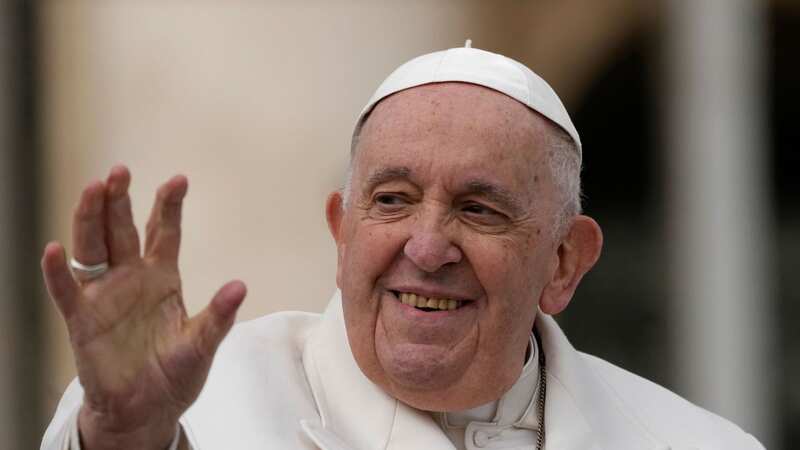 Francis, 86, was hospitalised on Wednesday (Image: Alessandra Tarantino/AP/REX/Shutterstock)