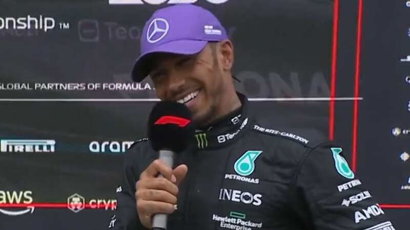 Lewis Hamilton was all-smiles after qualifying in Melbourne (Image: Sky Sports)