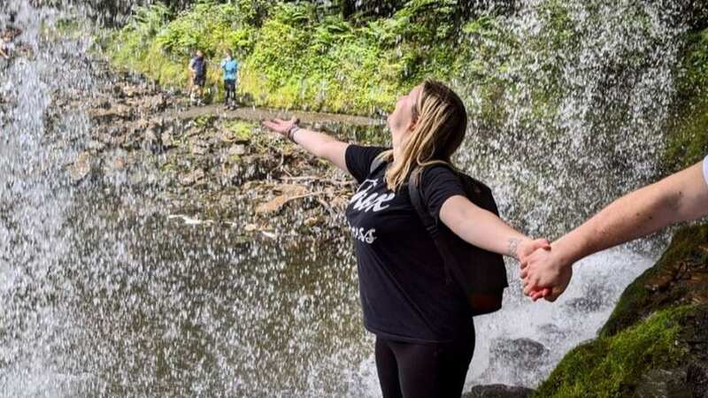Claire Thomas was seen walking the Four Falls Walk in the Brecon Beacons, Wales (Image: Clyde & Co)