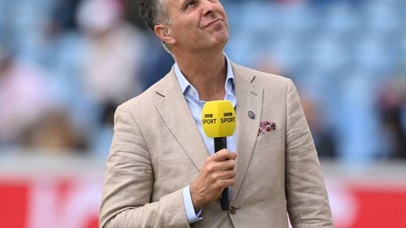 Michael Vaughan working for the BBC last year