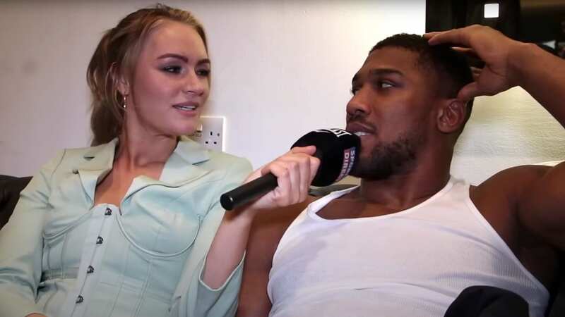 Anthony Joshua and Laura Woods spoke about their relationship status after Saturday