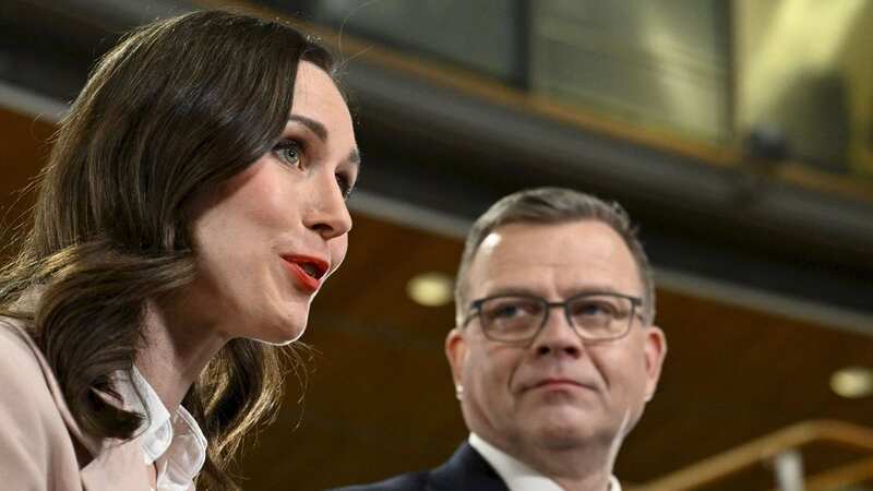 Finnish Prime Minister Sanna Marin with National Coalition Party chair Petteri Orpo (Image: Lehtikuva/AFP via Getty Images)