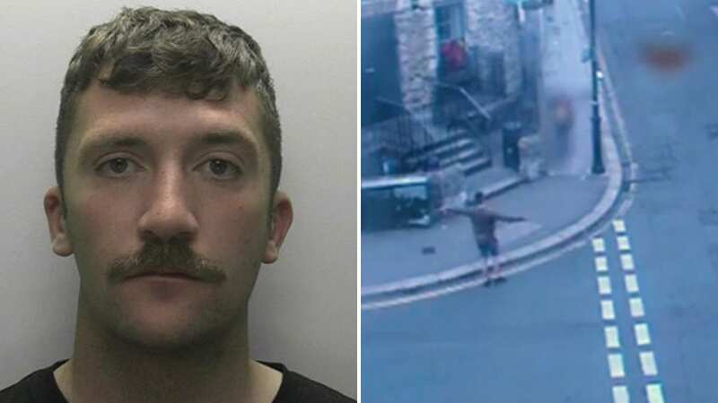 Rapist soldier caught on CCTV stalking victim through town before brutal attack