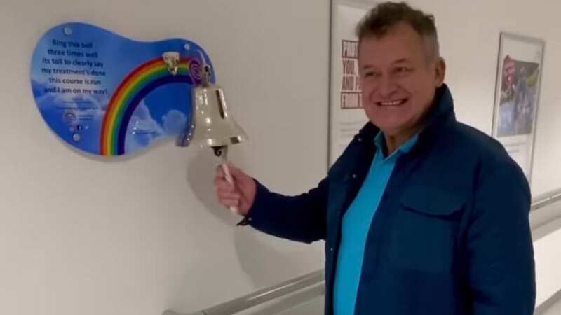 Paul Burrell rings bell after finishing radiotherapy for prostate cancer