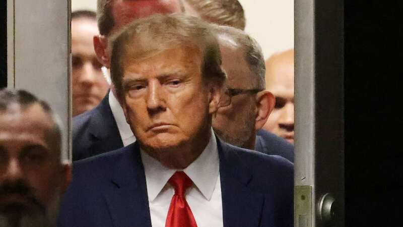 Moment during Trump