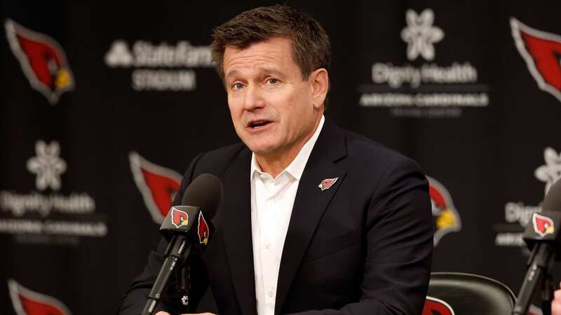 Arizona Cardinals owner Michael Bidwill (L) hired new head coach Jonathan Gannon last month (Image: Getty Images)