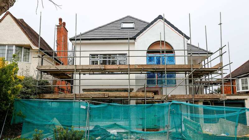The house on Guilford Road, Leicester, is still under construction (Image: Joseph Walshe / SWNS)