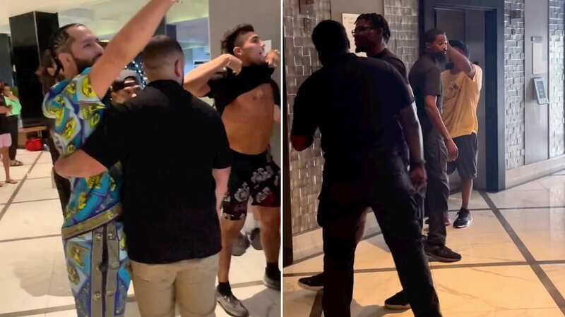 Jorge Masvidal held back by security amid backstage altercation with UFC star