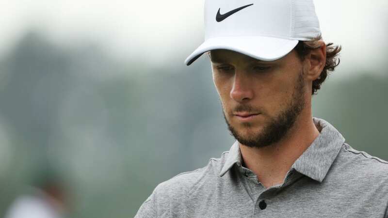 Thomas Pieters walks with wife Stephanie and daughter Florence during the par-three contest ahead of the Masters (Image: AP)