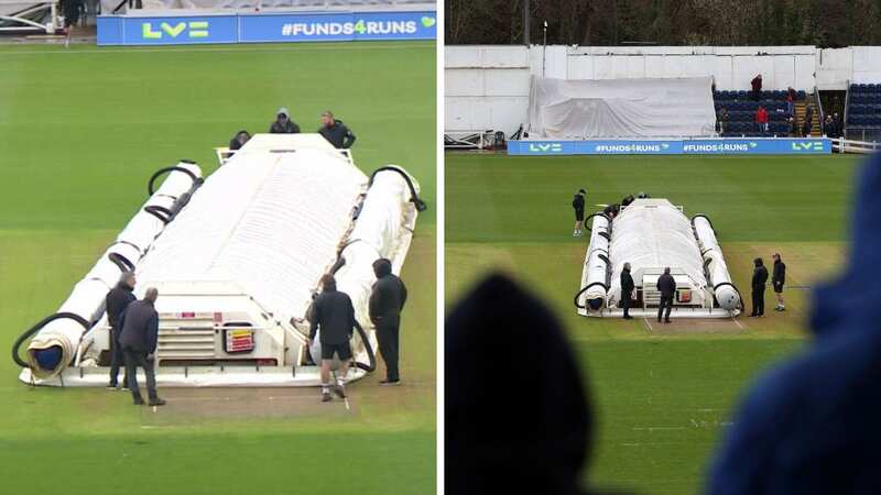 The County Championship clash between Glamorgan and Gloucestershire was delayed after the hover cover broke down (Image: YouTube/Glamorgan Cricket TV)