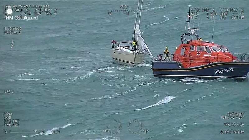 Dramatic video shows yachtsman being rescued in 50mph wind speeds and 20ft waves