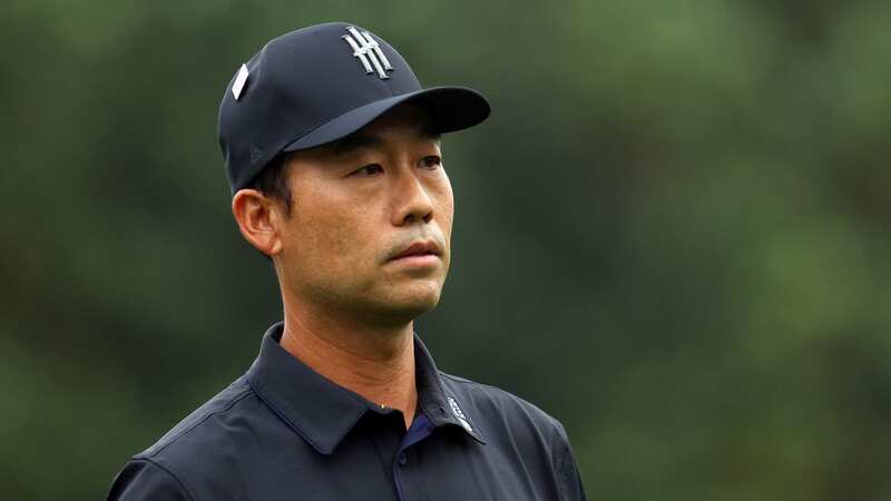 Kevin Na looks on at Augusta