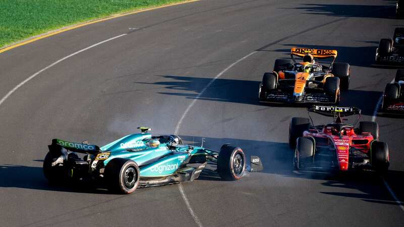 Carlos Sainz hit the back of Fernando Alonso, causing him to spin at the Australian Grand Prix (Image: HOCH ZWEI/picture-alliance/dpa/AP Images)