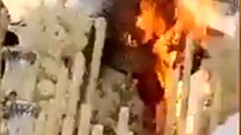 Worshippers in tears as Virgin Mary figure bursts into flames during parade