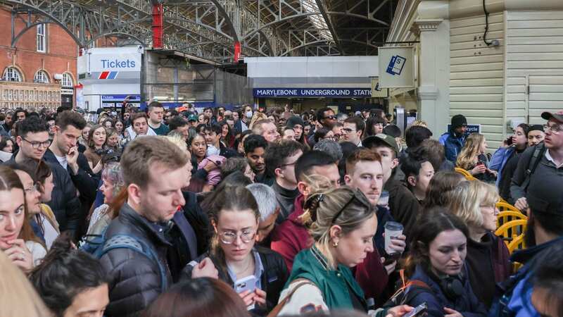 This image shows a packed London Marylebone station (Image: Martyn Wheatley / i-Images)