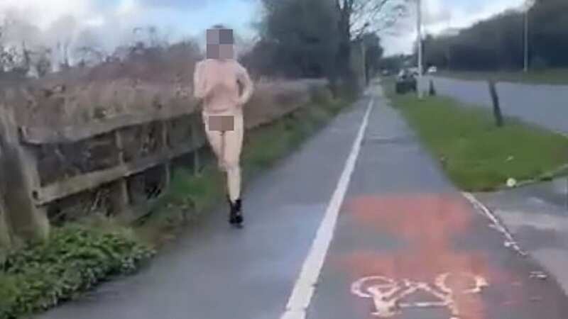 Easter streaker takes to the streets for a naked jog - apart from his boots