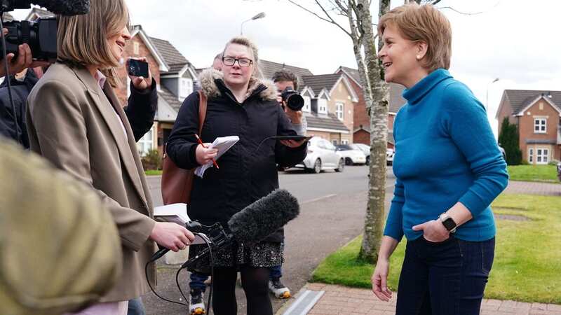 Nicola Sturgeon broke her silence to speak to reporters outside her home in Glasgow following her husband