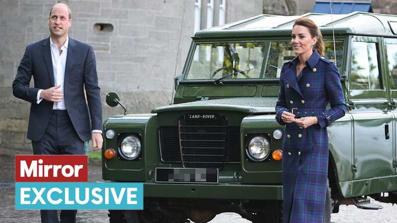 William and Kate in front of a Land Rover in Scotland (Image: Getty Images)