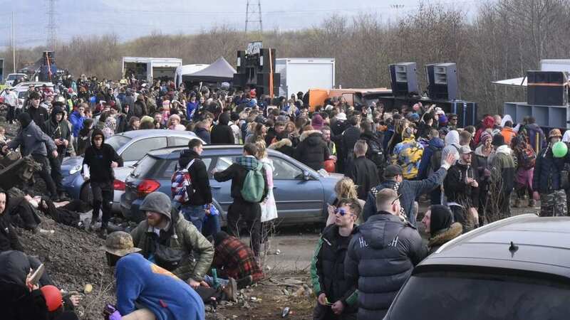 More than 1,000 people have attended the illegal rave in Wales (Image: WalesOnline)