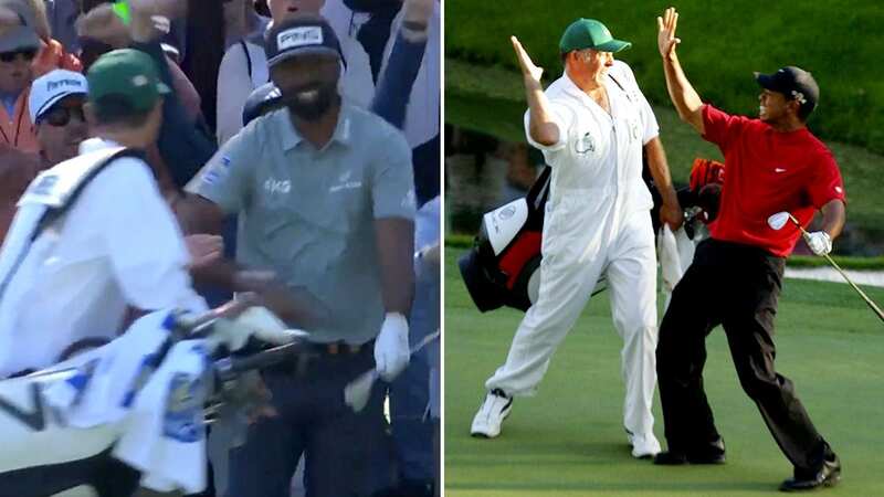 Sahith Theegala channeled his inner Tiger Woods in the final round (Image: @TheMasters/Twitter)