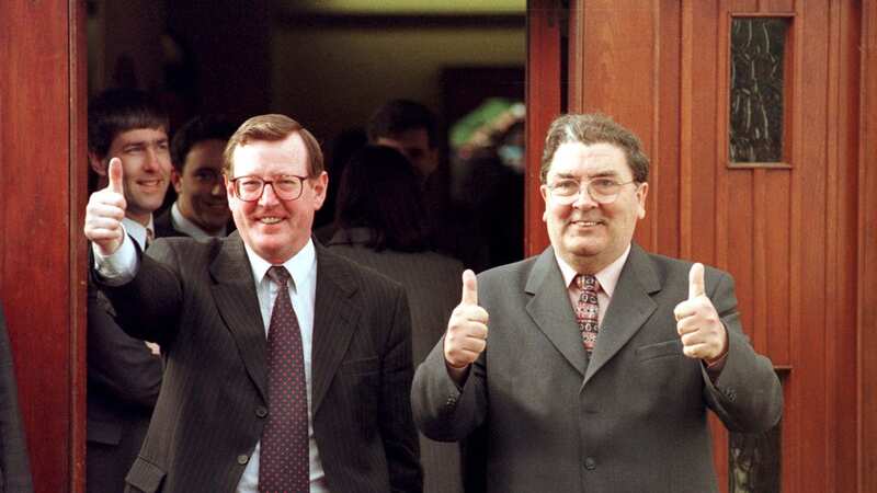 Ulster Unionist Party leader David Trimble and SDLP leader John Hume pictured in 1998 (Image: wire)