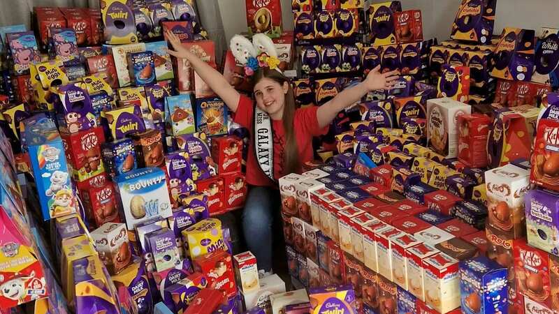 Belfast teenager Jasmine Parker, 13, has delivered more than 2,000 eggs to sick children in hospital (Image: Maggie Parker / SWNS)