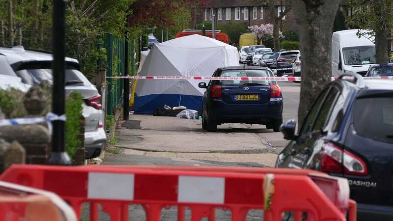 Longshaw Road in Chingford cordoned off after a teenager was stabbed to death (Image: UkNewsinPictures)