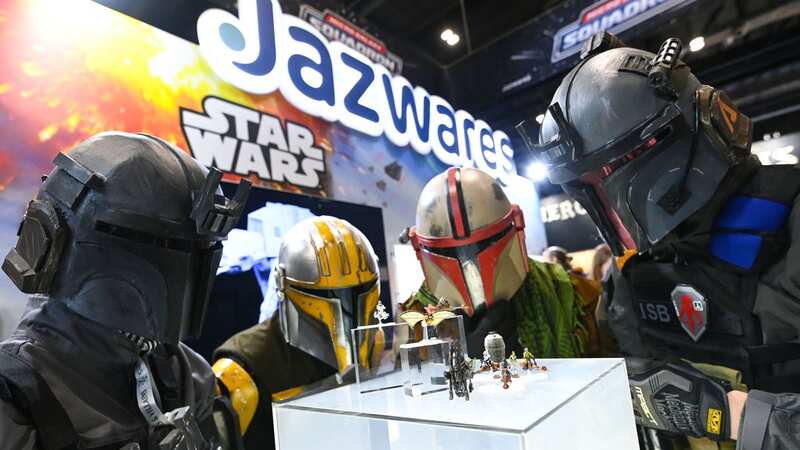 Cosplayers dressed as Mandalorians (Image: PA)