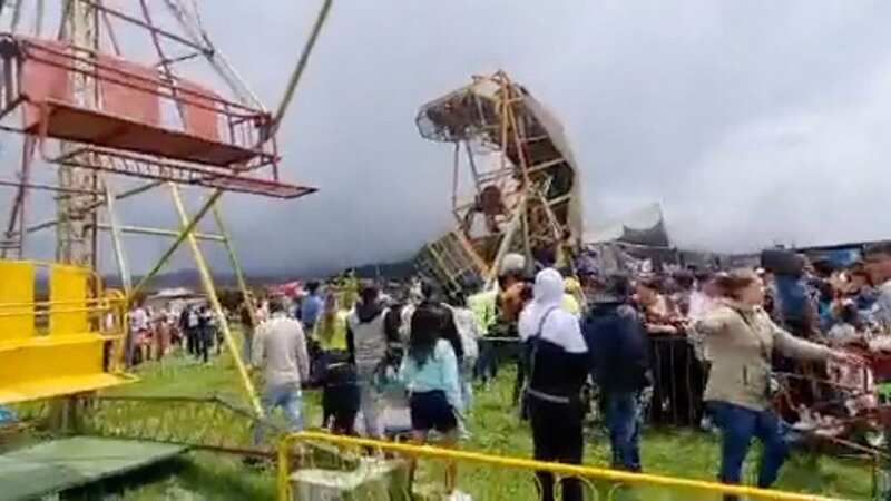 Fairground ride collapses injuring nine with some trapped 